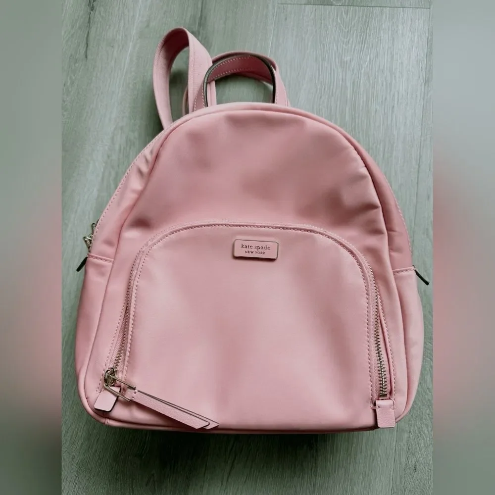 Kate Spade Designer Blush Pink Dawn Nylon Backpack